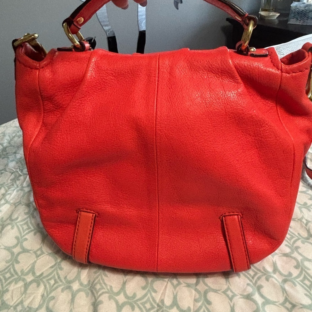 Coach 1941 Red Leather Crossbody Satchel Annabella Bag - Picture 5 of 9